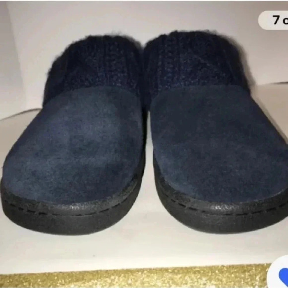 Clark’s woman’s Willowdean navy blue suede upper leather Size 6M slippers shoe - Picture 6 of 12